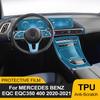 Ochranná TPU fólie na interiér vozu pro Mercedes Benz EQC 350 400 2020 2021 Anti-scratch Kryt obrazovky středové konzole Předřezaná PPF krycí fólie