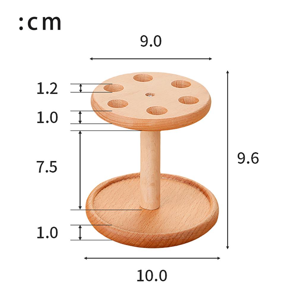 Walnut Toothbrush Holder Beech Makeup Brushes Holder Desktop Makeup Brush Storage Rack Bathroom Supplies
