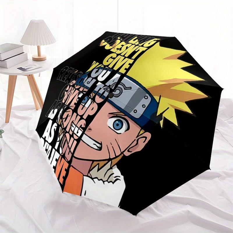 Naruto Automatic Folding Umbrella - Lightweight, Retractable Design with 8-Rib Durability, Perfect for Outdoor Adventures, Fashionable Acces