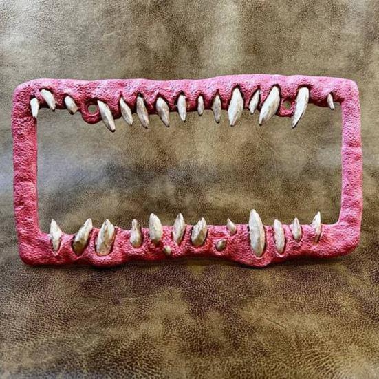Halloween Horror License Plate Frame Universal Fit Simple Installation Weather-Proof