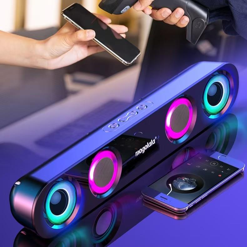 Heimkino-Lautsprecher Echo Wand 3D-Stereo-Funk-Subwoofer RGB-LED-Bunter Blitz Barra De Sonido Para TV Bluetooth-Lautsprecher