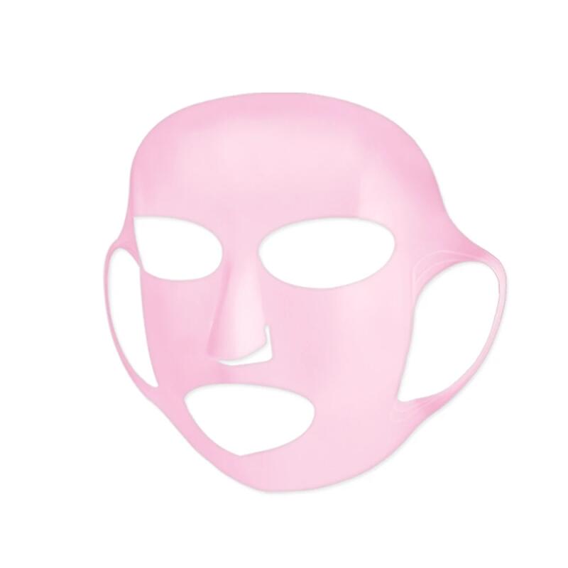 

Reusable Silicone Face Mask Cover with Ear Straps, 3D Anti-Slip Seal to Lock Essence for Shower Sauna Sleep Skincare розовый