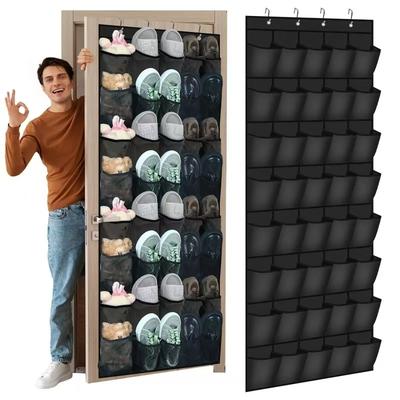 Sapateira de Pendurar na Porta Com 12/14/24/28/35/40 Bolsos Grandes de Rede Organizador de Sapatos para Pendurar no Guarda-Roupa Suporte de Sapateira de Pendurar