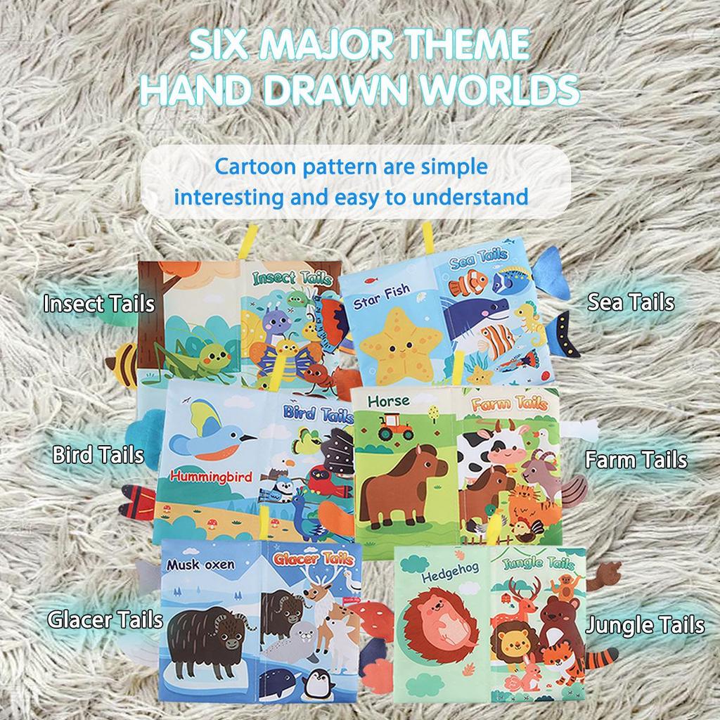 Large Children's Educational Puzzle Cloth Book: Sea, Land, Air Animals with Sound