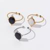 1/3pcs New Models Elliptical Drip Oil Rings Women Stainless Steel Ring Couple Anniversary Finger Rings Jewelry Accessory Gift
