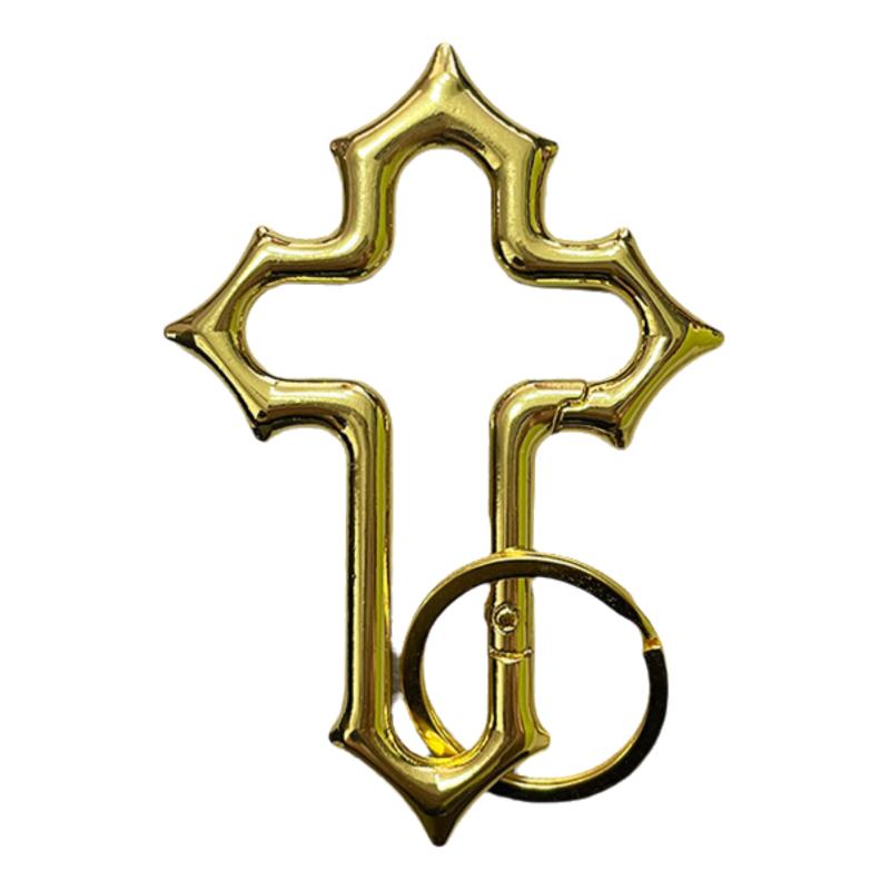 1Pcs Religious Crucifix Grunge Clasp Key Clip Y2K Cross Carabiner Keychain Edc Gift For Men Camping Hiking Outdoor Climber