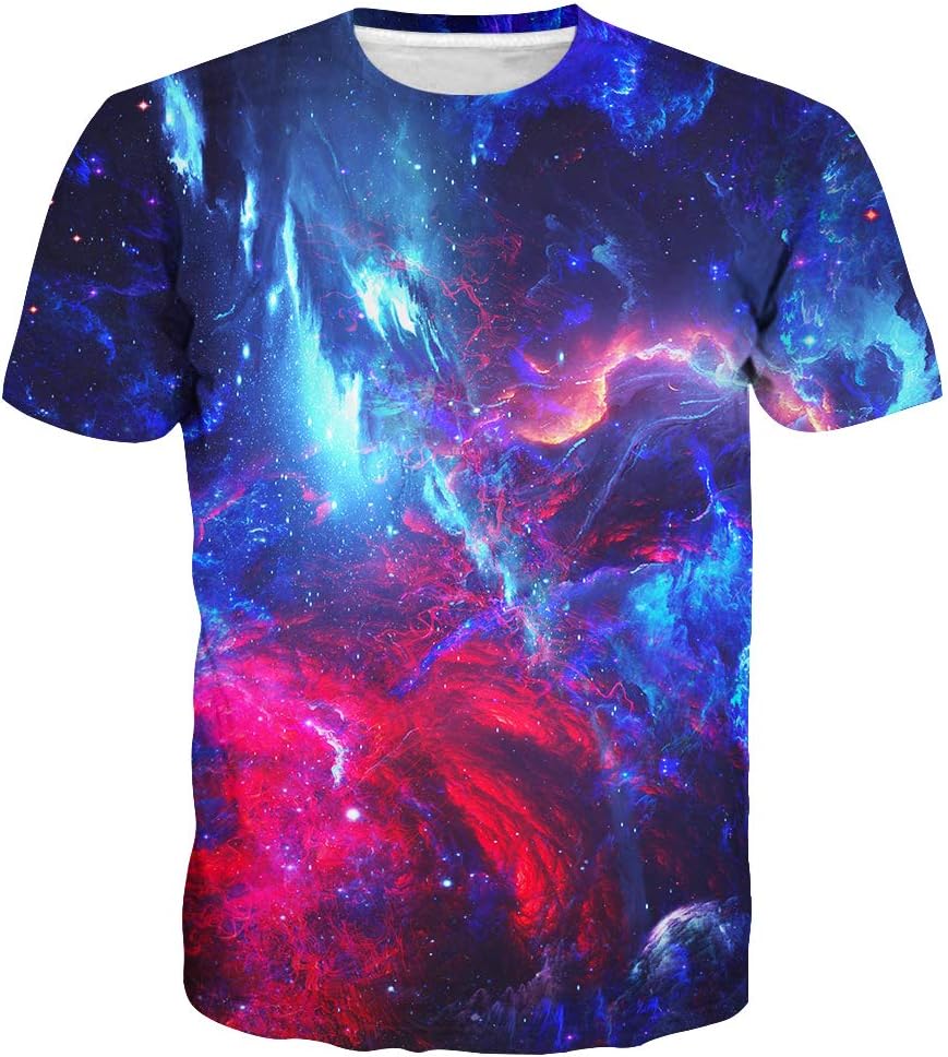 T-shirt Estiva da Uomo in Poliestere 3D Asciugatura Rapida Traspirante Manica Corta T-shirt Casual Colore Tie Dye T-shirt Estiva