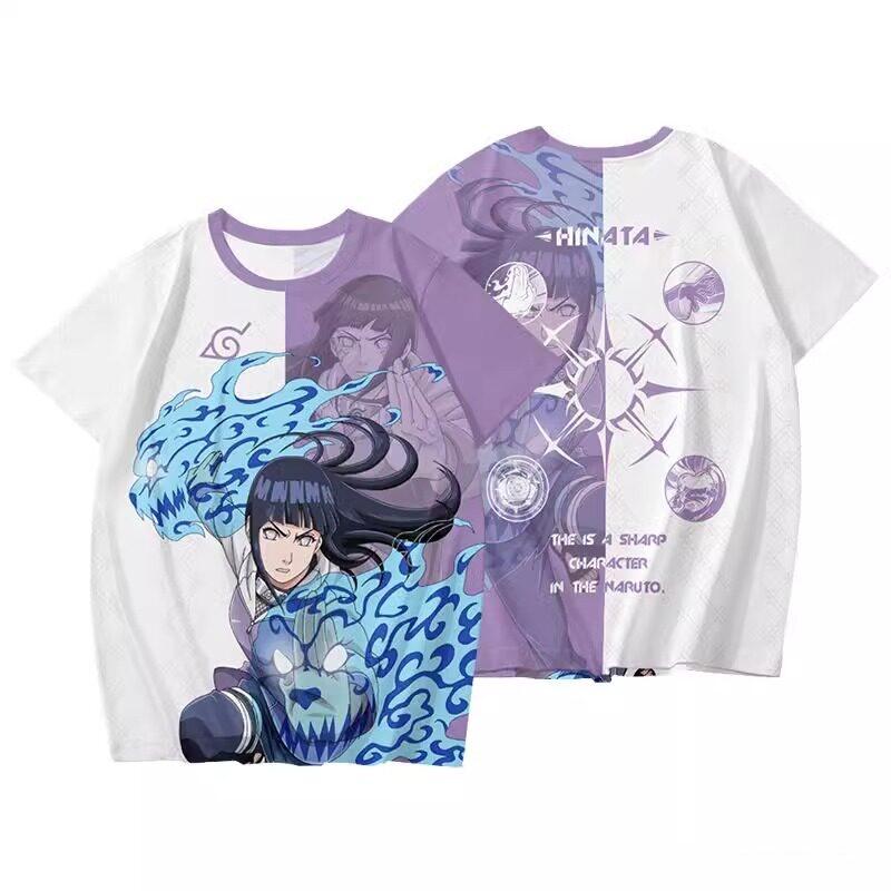 Naruto Hinata Hyuga 3D Quick Dry T-Shirt For Kids Sports Anime Tee Summer Outdoor Casual Fashionable Streetwear 110