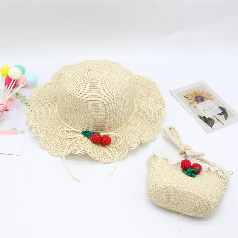 Summer Children'S Sun Hat Girls Straw Hat Cute Princess Hat Baby Girl Sun Hat Beach Hat Bag