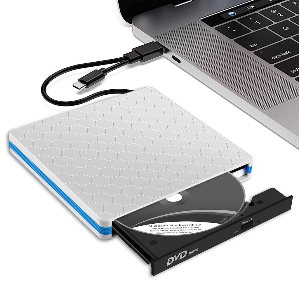 USB 3.0 Portable External Optical Drive & Burner for Desktops and Notebooks