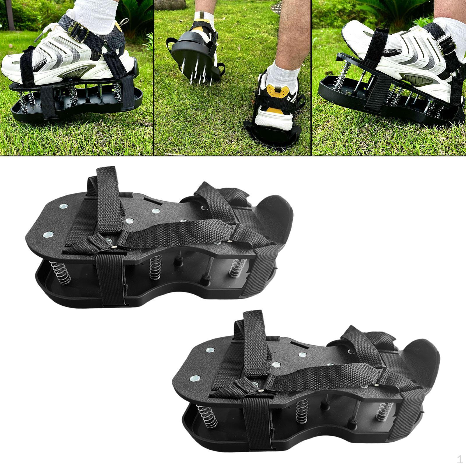 

Обувь для аэрации газона, садовый инструмент для ухода за двором, сандалии для аэрации с чёрный