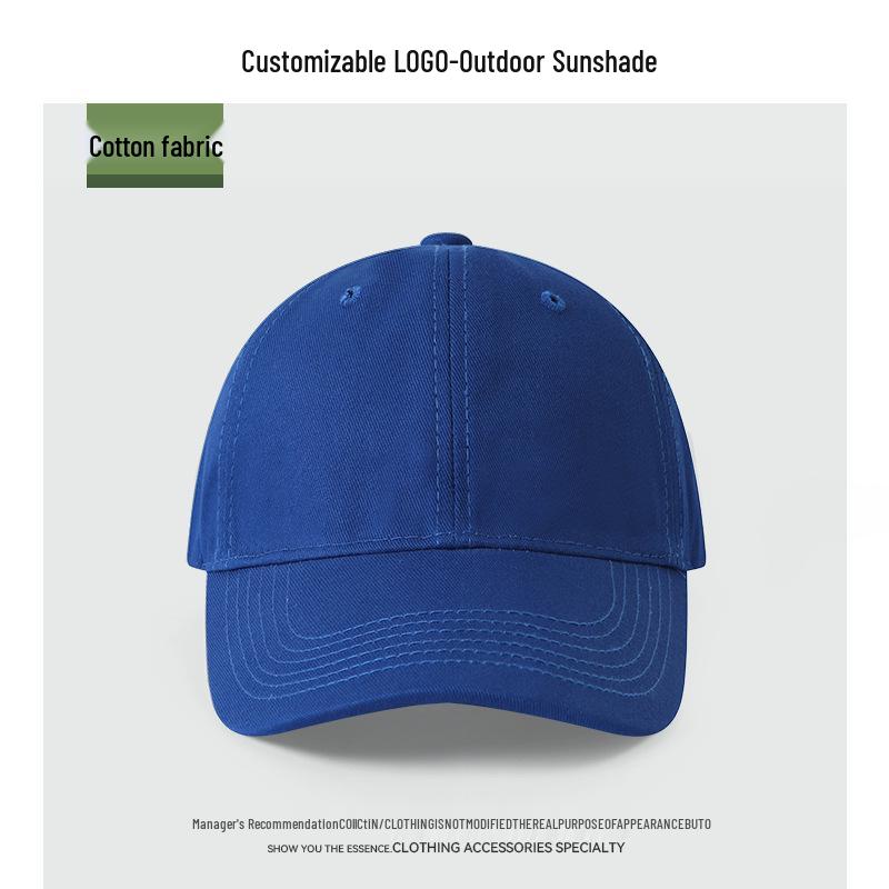 "65cm Unisex Solid Color Baseball Cap with Soft Top, Deepened and Widened Brim for a Slimmer Face Look."