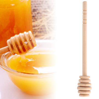 Wooden Honey Dipper Set Household Jam Dispensing Stick Honey Jar Collecting Stirring Rod for Home Kitchen Breakfast Tableware