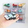 1Pcs Alloy Car Model Simulation Engineering Car Pull Back Car Toy With Transparent Storage Box Sliding Inertia Model Car Toy