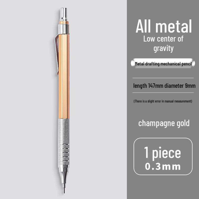 Low Center of Gravity Metal Mechanical Pencil for Professional Writing and Manga Drawing