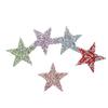5pcs Iron-On Rhinestone Star Stickers Pentagram Shape Patches  For Clothes Decoration