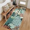 Boho Leaves Floral Print Runner Rug Long Non Slip Entryway Floor Mat Autumn Winter Indoor Carpet for Kitchen Bathroom Bedroom