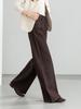 Yi Fei Women's High Waist Wide-Leg Jeans - Spring New Collection, Old Money Style, Pear Shape Fit, Hip Coverage, Straight Drape Long Pants