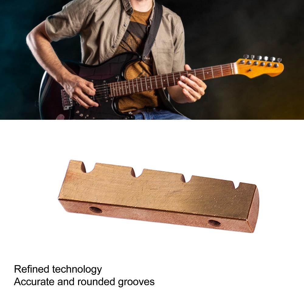 Cejuela de Latón Pre-ranurada para Bajo Eléctrico de 4 Cuerdas Bajo Eléctrico Guitarra Bajo Eléctrica