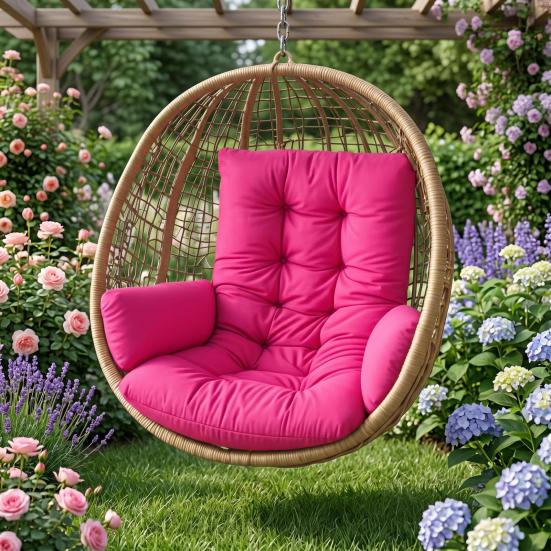 Egg Chair Cushion Waterproof Hammock Chair Cushion Outdoor Indoor Hanging Chair Cushion Replacement for Garden Yard Swing Chair