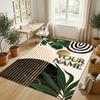 Decorative Artwork Theme Crystal Velvet Rug Personalized Custom Name Text Soft Floor Mat Home Decor