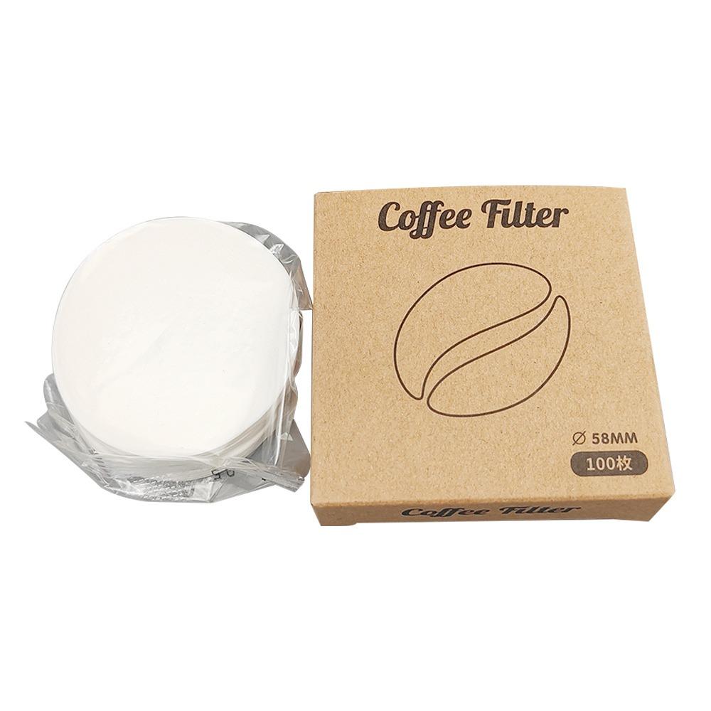 51mm Size Coffee Filter Paper Puck Screen Circular Shape Portafilter Puck Screen Paper Material Set of 100