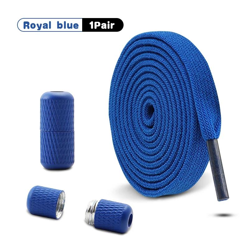 1 Pair 8mm Width Elastic Laces for Sneakers No-Tie Flats Quick-On/Off Shoelace Accessory for Children & Adults