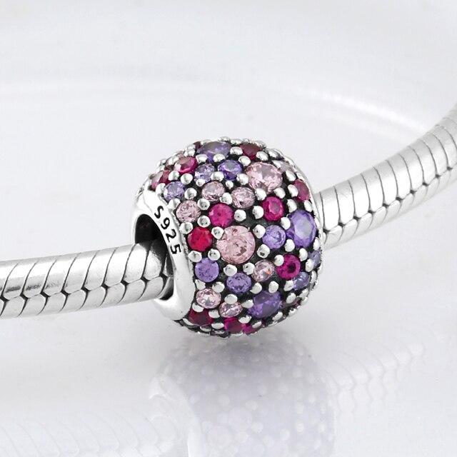 Fashion Trend 925 Sterling Silver Clear Cz Forever Family Fine Beads Fit Original Jiuhao Charm Bracelet Jewelry Making