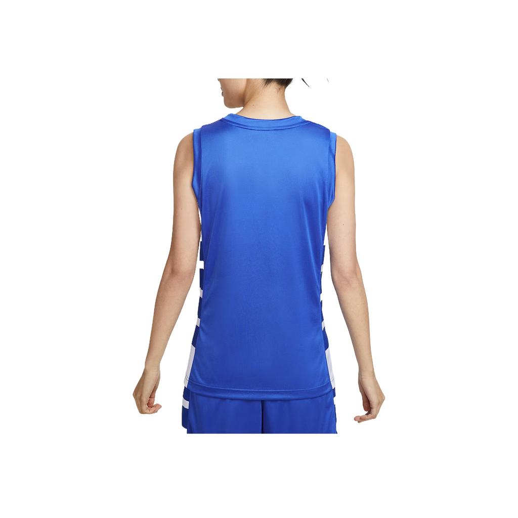 Nike Dri-Fit Elite Power Fashion Versatile Comfortable Solid Color Basketball Jersey Women Tops Blue IM9814-449