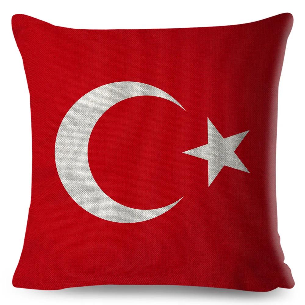 50 Style National Flag Cushion Cover for Sofa Home Children Room Decor Geometric Print Pillowcase Polyester Pillow Case 45x45cm