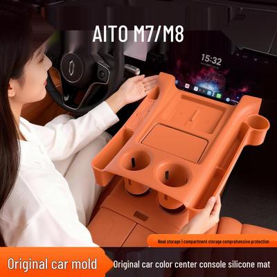 AITO New M7/M8 Center Console Silicone Pad Storage Box Lower Layer Tissue Holder