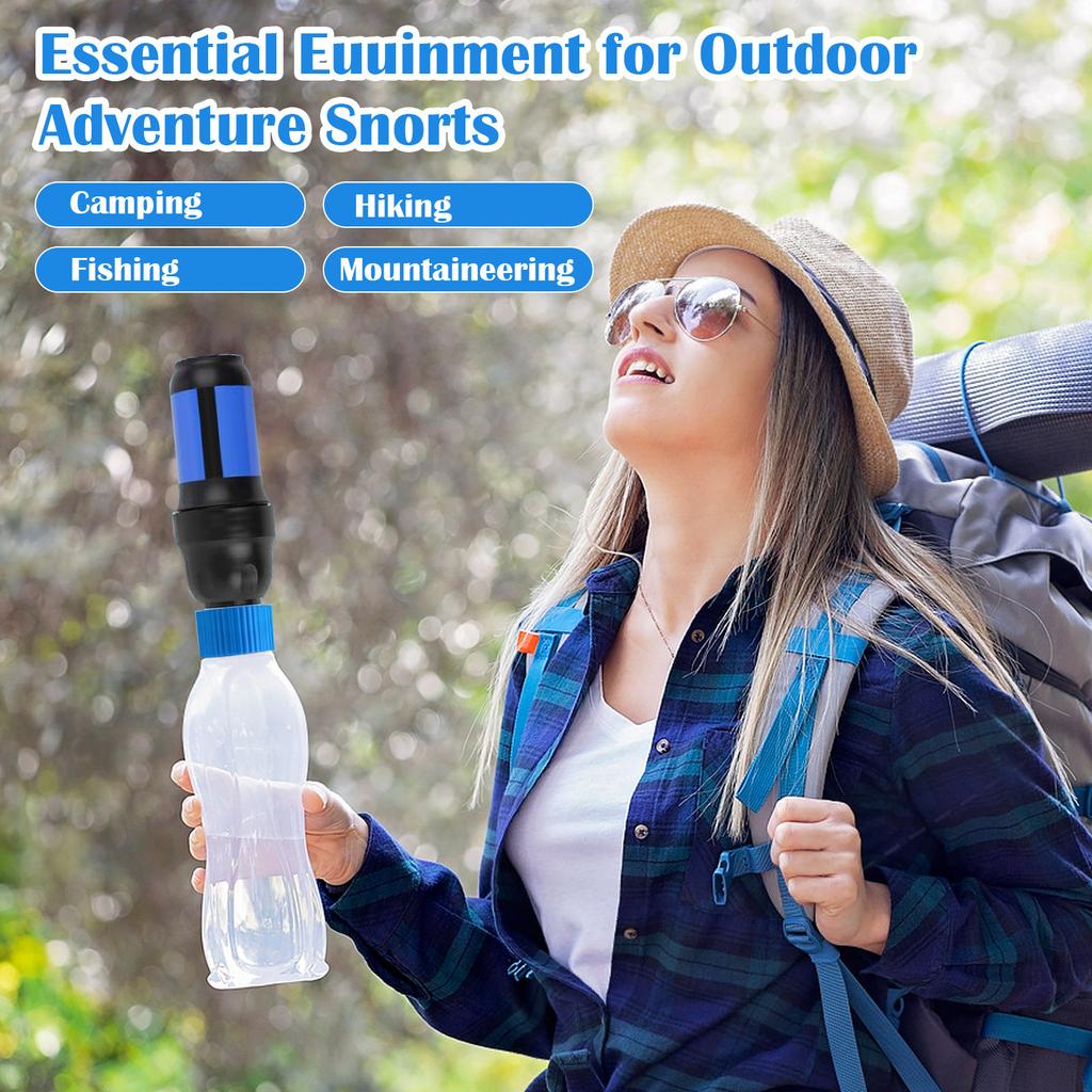 Water Filter Coupler Kit, Compatible With 28mm Male Thread Water Filters And Standard Plastic Bottles, Filter Clean Coupler With Gasket Seal
