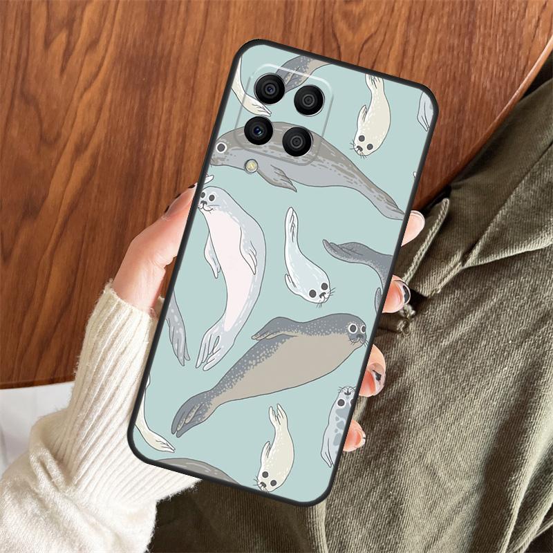 Baby Seals Case For Samsung Galaxy M12 M32 M52 M35 M55 M15 M11 M13 M14 M06 M16 M36 M56 M31 M53 M34 M54