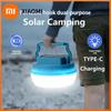 Portable Solar LED Camping Light with Magnetic Base and Quick Hook 3 Lighting Modes Suitable for Long-term Outdoor Camping Use