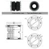 Air Suspension Shock Absorber Pneumatic Bag 134mm High w/ Open Flange For Truck