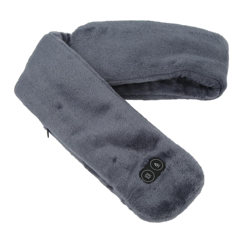 Heating Scarf Intelligent Temperature Adjustment USB Massage Function Electric Scarf for Man Woman Daily Use Grey
