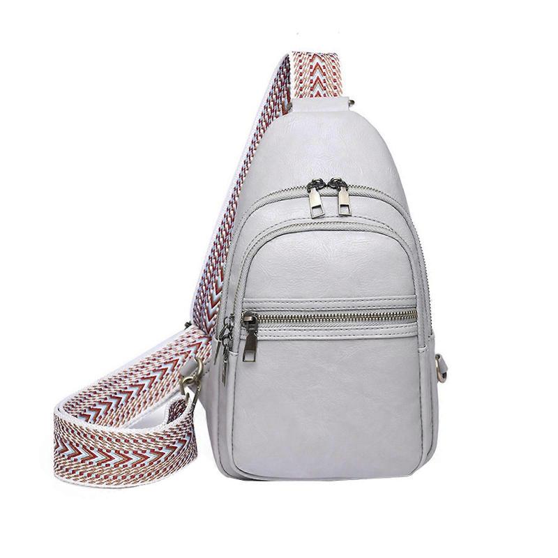 Women  Crossbody Bags PU Leather Sling Bag Fanny Pack Belt Bag for Women for Travel Multilayer and Card Slot