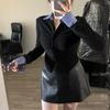Plus Size Women's High Waist Black PU Leather A-line Skirt – Slimming Petite Autumn Hip-Wrap Short Skirt