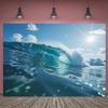 1pc Ocean Wave Surf Wall Tapestry Polyester 100 Art Deco Banner Multipurpose Room Decor Universal Holiday Festive Decoration