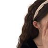 Maillard Style Crochet Headband for Female Dinner Party Hairhoop French Style Hairband Girl Hair Styling Ornaments