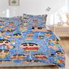 Crayon Shinchan Adventure Print 3Pcs Bedding Setduvet Cover With 2 Bedropillowcase Home Birthday Gift