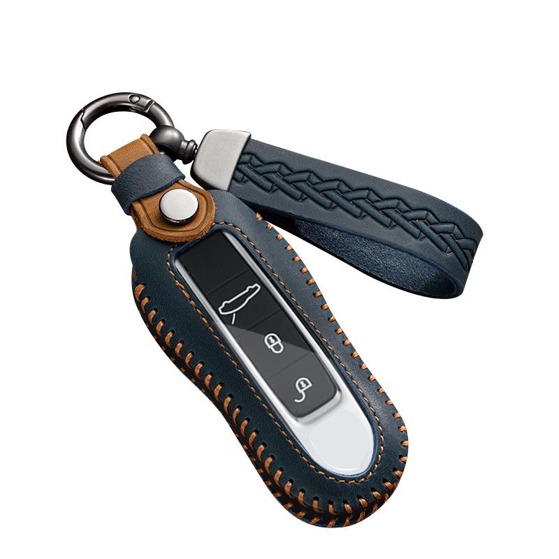 Fashion Auto Key Fob Cover Case Fit For Porsche Panamera Macan Cayenne Cayman Boxster 911 9Ya 971 Intelligent Protective Housing Smart Key Fob Case