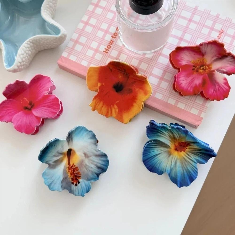 Versatile Hibiscus Flower Hair Clip Vintage Nature-inspired Accessories Pool Party