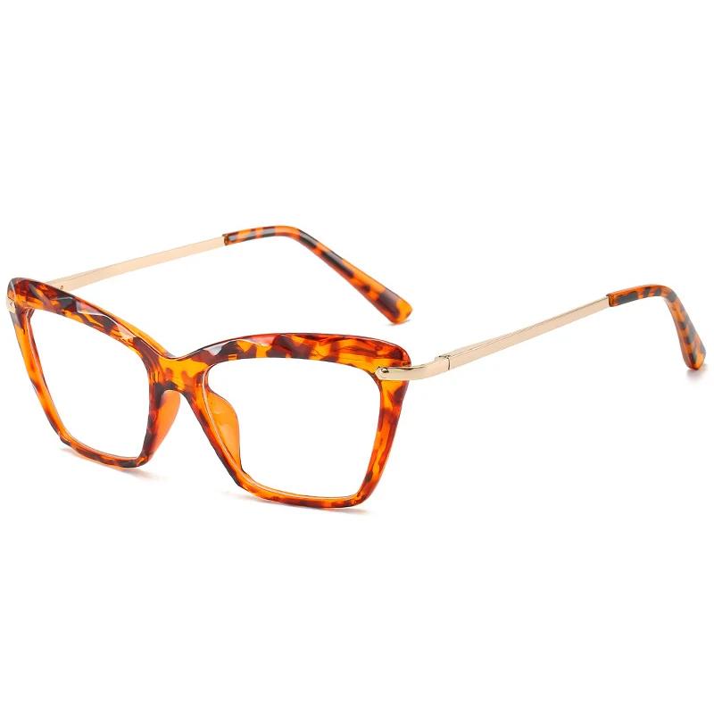 Retro Anti Blue Women Clear Eyeglasses Cat Eye Glasses Frame Women Men Alloy Resting Lense Optical Spectacle Eyeglass