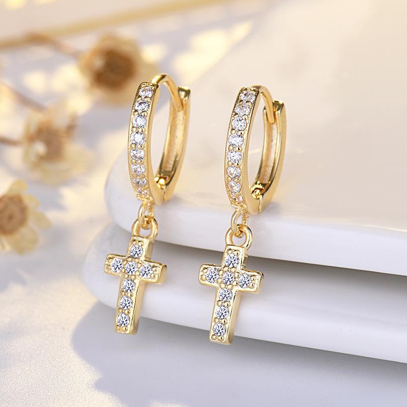 Heart-shaped Ear Buckle Female Small Fresh Earrings Earrings Temperament Diamond Flowers Earrings Jewelry