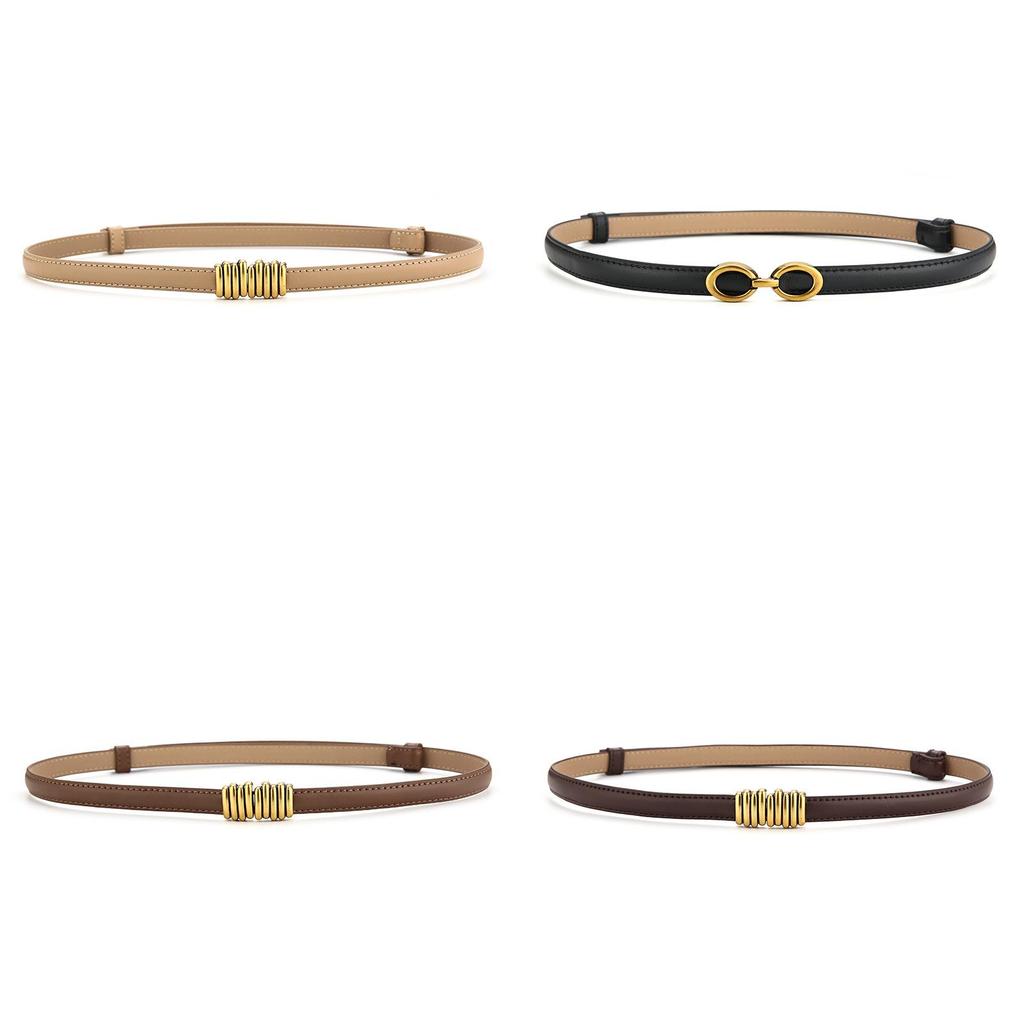 Genuine Leather Womens Fashion Belt With Pearl Detail For Casual And Formal Wear