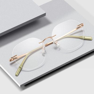 Rimless Glasses Vintage Round Eyeglasses Super Light Alloy Eyewear Myopia Hyperopia Astigmatism Prescription Glasses Man Woman