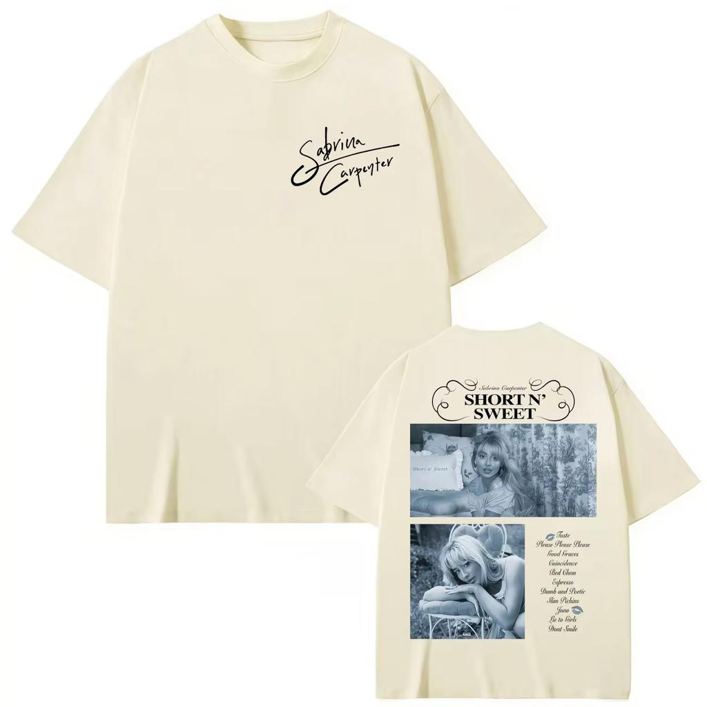 2026 Summer Fashion Trendy Tee Men Women Vintage Top Singer Sabrina Carpenter Graphic T Shirt Fashion Aesthetic Short Sleeve T-shirts