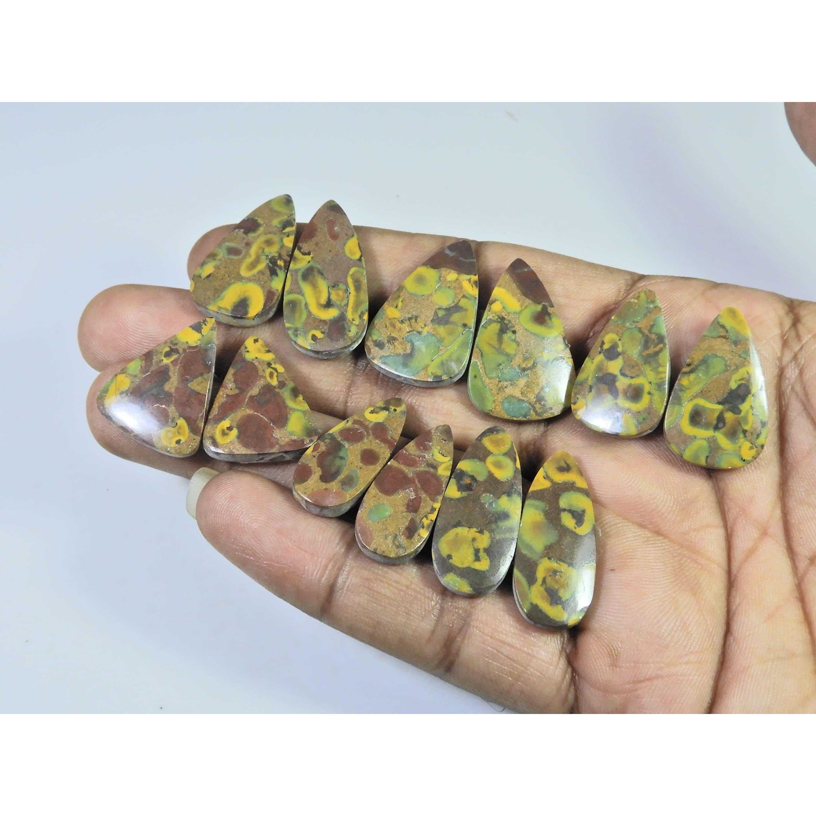 

158Cts. Natural Fruit Jasper Matched Pair Fancy Loose Gemstone 06Pair Lot C-2183