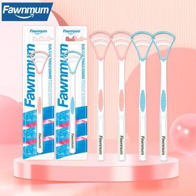 1 Stück Fawnmum Dual-Use Zungenschaber Reiniger Wiederverwendbar Mundgesundheit Reinigungsbürste Hygiene Pflege Zahnbürste Frischer Atem